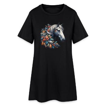 Cheval - Robe T-shirt Femme - noir - Devant