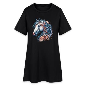 Cheval - Robe T-shirt Femme - noir - Devant