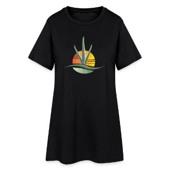 Logo d’aloès - Robe T-shirt Femme - noir - Devant