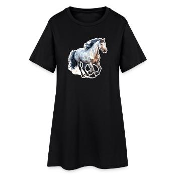 Wild horse - Women’s T-Shirt Dress - black - Front