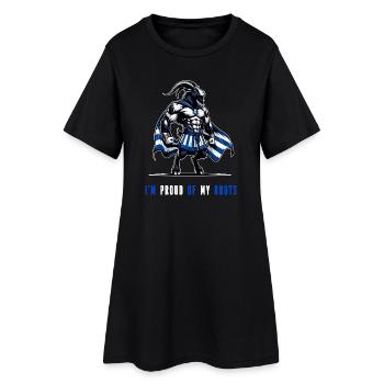 Je suis fier de mes racines grecques - Robe T-shirt Femme - noir - Devant