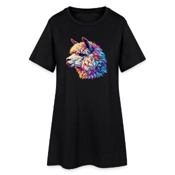 Alpaga - Robe T-shirt Femme - noir - Devant