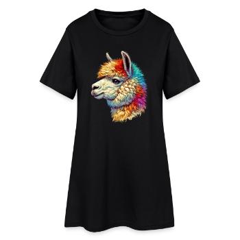 Alpaca - Women’s T-Shirt Dress - black - Front