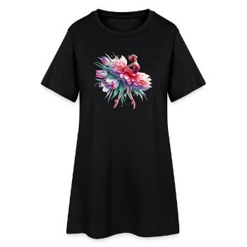 Danseuse de ballet avec tutu - Robe T-shirt Femme - noir - Devant
