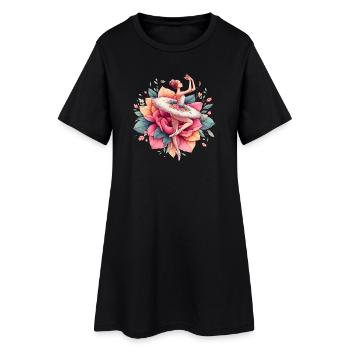Danseuse de ballet avec tutu - Robe T-shirt Femme - noir - Devant