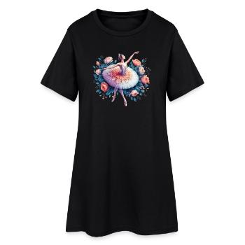 Danseuse de ballet avec tutu - Robe T-shirt Femme - noir - Devant