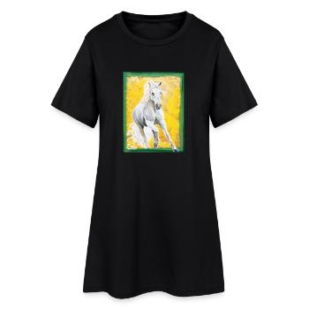 Kraftvoller Andalusier - Sonja Ariel von Staden - Frauen T-Shirt-Kleid - Schwarz - Vorne