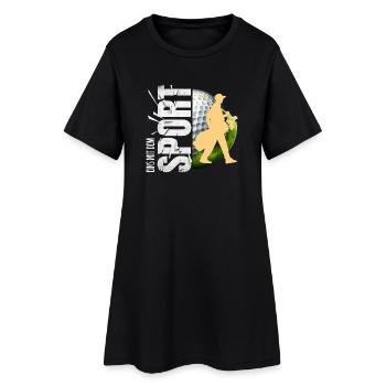 Eins mit dem Sport - Frauen T-Shirt-Kleid - Schwarz - Vorne