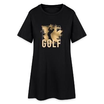 Golfsport - Frauen T-Shirt-Kleid - Schwarz - Vorne