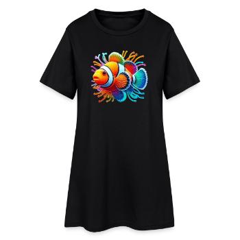 Poisson-clown - Robe T-shirt Femme - noir - Devant