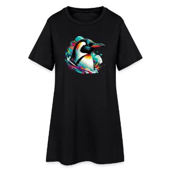 Pingouin - Robe T-shirt Femme - noir - Devant