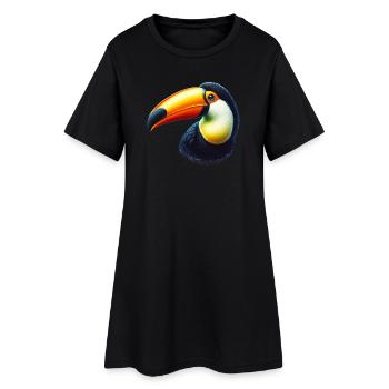 Toucan - Robe T-shirt Femme - noir - Devant