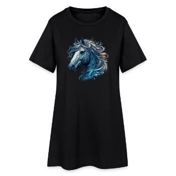 Horse - Women’s T-Shirt Dress - black - Front