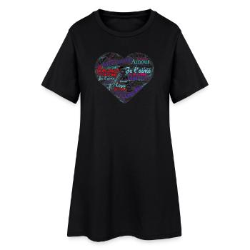 MAMA. MUTTERTAG - Frauen T-Shirt-Kleid - Schwarz - Vorne