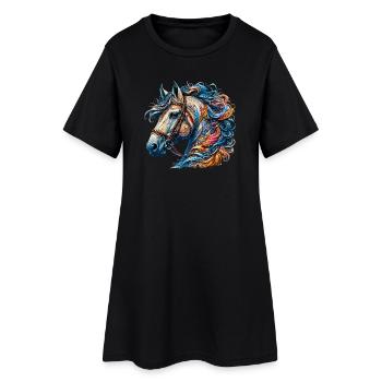 Cheval - Robe T-shirt Femme - noir - Devant