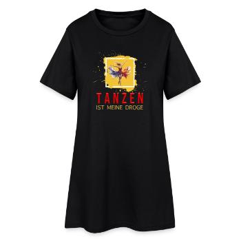 Tanzen ist meine Droge - Frauen T-Shirt-Kleid - Schwarz - Vorne