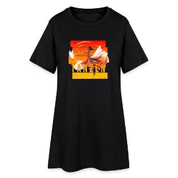 Tanzen - Frauen T-Shirt-Kleid - Schwarz - Vorne