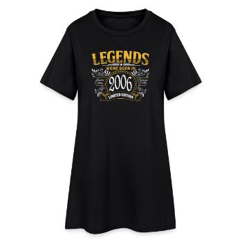 Geburtstag 2006 Vintage Legenden Premium - Frauen T-Shirt-Kleid - Schwarz - Vorne
