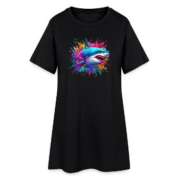 Shark - Women’s T-Shirt Dress - black - Front