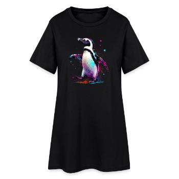 Pingouin - Robe T-shirt Femme - noir - Devant