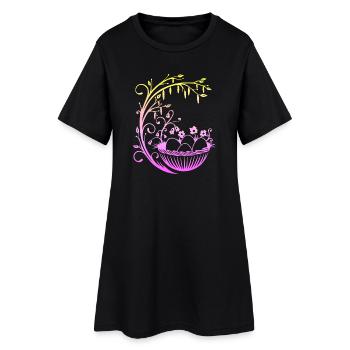 Panier de Pâques Panier de Pâques - Robe T-shirt Femme - noir - Devant