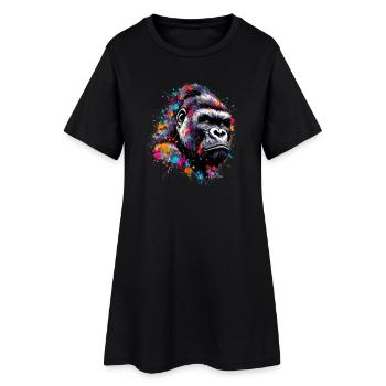 Gorille - Robe T-shirt Femme - noir - Devant