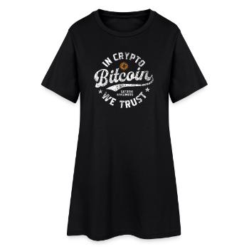 Bitcoin - En Crypto nous faisons confiance - Robe T-shirt Femme - noir - Devant