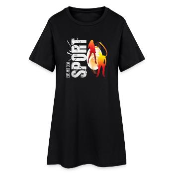 Eins mit dem Sport - Tanzen - Frauen T-Shirt-Kleid - Schwarz - Vorne