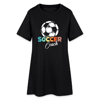 retro soccer coach Fußballspiel Mannschaft Symbol - Frauen T-Shirt-Kleid - Schwarz - Vorne