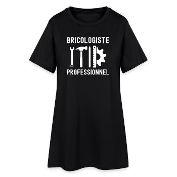 bricoleur bricolage humour - Robe T-shirt Femme - noir - Devant