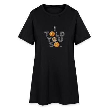 JE VOUS L’AVAIS BIEN DIT - Robe T-shirt Femme - noir - Devant