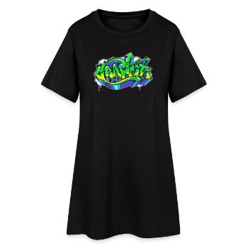 Kunst Strassenkunst Wildstyle Graffiti Zeichnen - Frauen T-Shirt-Kleid - Schwarz - Vorne