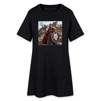 Guerrier viking - Robe T-shirt Femme - noir - Devant