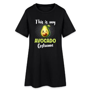 Avocado - Frauen T-Shirt-Kleid - Schwarz - Vorne