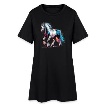 Horse - Women’s T-Shirt Dress - black - Front
