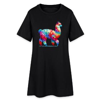 Alpaca - Women’s T-Shirt Dress - black - Front