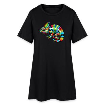 Chameleon - Women’s T-Shirt Dress - black - Front