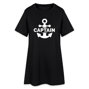 Logo de l’icône de l’ancre de capitaine Logo du navire de mer - Robe T-shirt Femme - noir - Devant