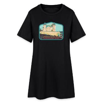 Château de Saumur, Vallée de la Loire - Robe T-shirt Femme - noir - Devant