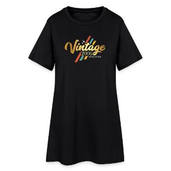 Vintage 2006 Anniversaire Style Rétro - Robe T-shirt Femme - noir - Devant