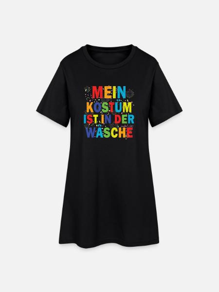mein kostüm ist in der wäsche - Frauen T-Shirt-Kleid - Schwarz
