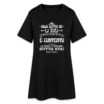 t-shirt Calabria Calabrian proverb allu bedtu - Women’s T-Shirt Dress - black - Front