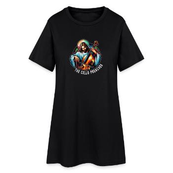 Le violoncelle prêche Jésus-Christ - Robe T-shirt Femme - noir - Devant