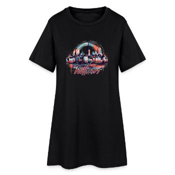 Tallinn Capitale Estonie Baltique Cadeau - Robe T-shirt Femme - noir - Devant