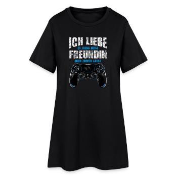 J’adore quand ma copine joue avec moi - Robe T-shirt Femme - noir - Devant