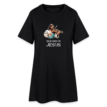 Violin chords for Jesus Christian God - Women’s T-Shirt Dress - black - Front