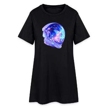 Casque d'Astronaute - Robe T-shirt Femme - noir - Devant