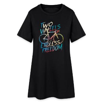Conception de vélo Endless Freedom - Robe T-shirt Femme - noir - Devant