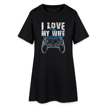 J’adore quand ma femme me laisse jouer - Robe T-shirt Femme - noir - Devant