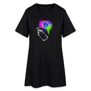 Graffiti Spraydose Kunst Strassenkunst Sprayer - Frauen T-Shirt-Kleid - Schwarz - Vorne